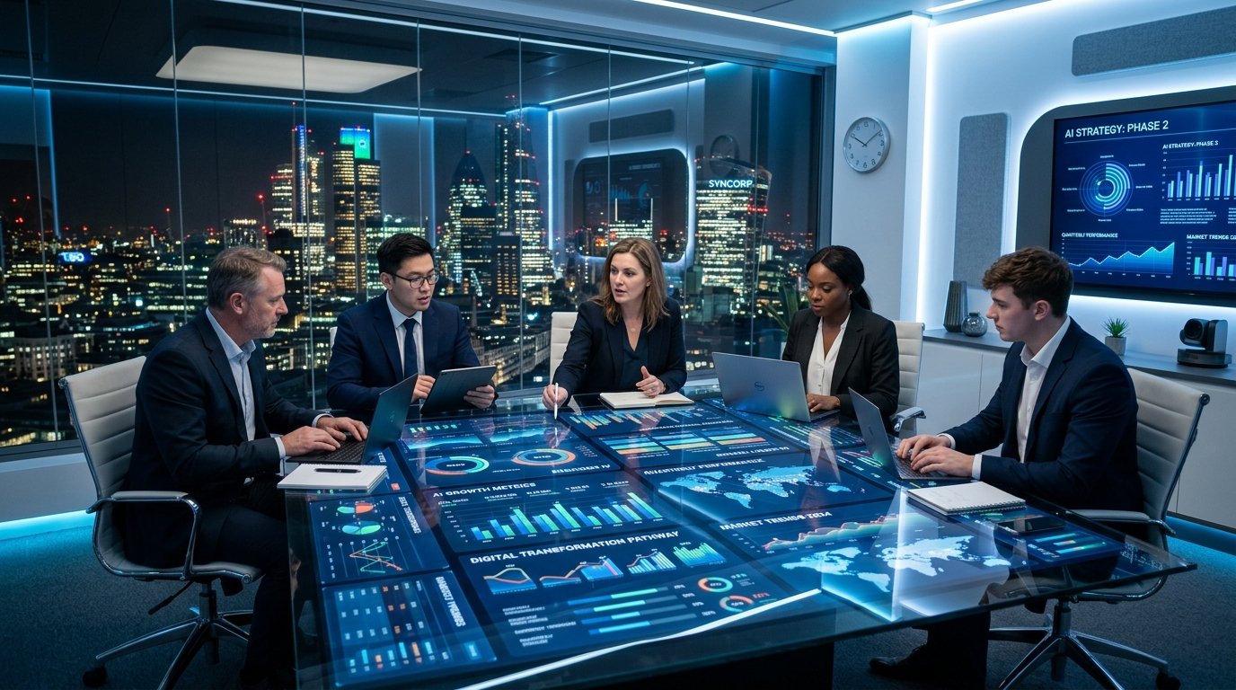 SCP Hub Executive Management Consulting Team in Boardroom